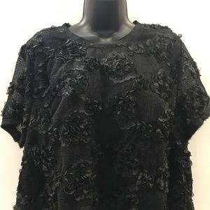 CITY CHIC TRENDY PLUS SIZE FLORAL MESH SHIRT